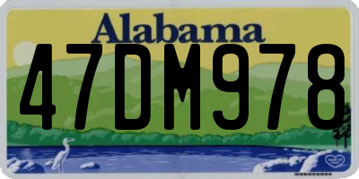 AL license plate 47DM978