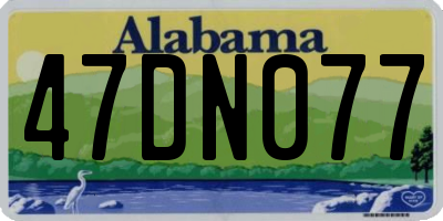 AL license plate 47DN077