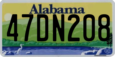 AL license plate 47DN208
