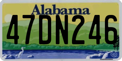 AL license plate 47DN246