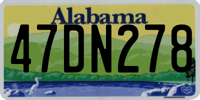 AL license plate 47DN278