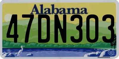 AL license plate 47DN303