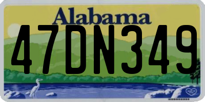 AL license plate 47DN349