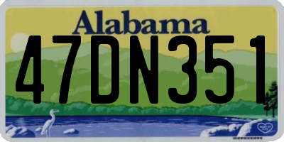 AL license plate 47DN351