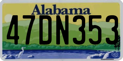 AL license plate 47DN353