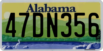 AL license plate 47DN356