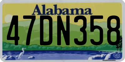 AL license plate 47DN358