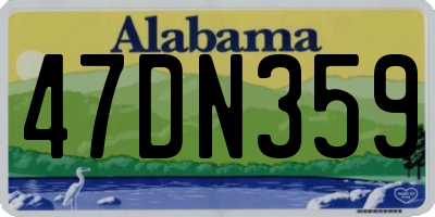 AL license plate 47DN359