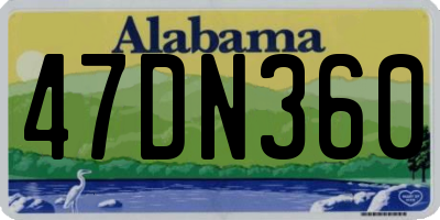 AL license plate 47DN360
