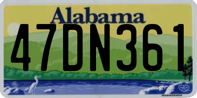 AL license plate 47DN361