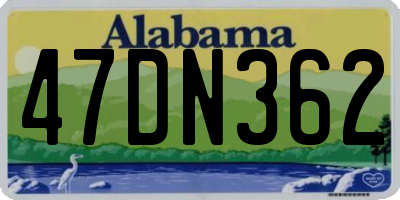 AL license plate 47DN362