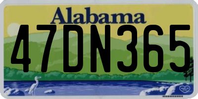 AL license plate 47DN365