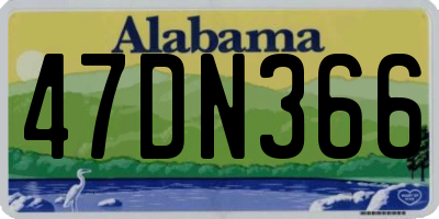 AL license plate 47DN366
