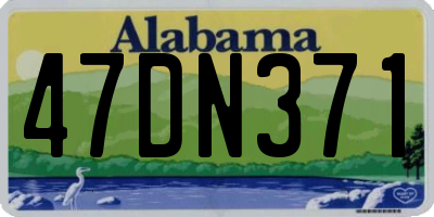 AL license plate 47DN371