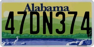 AL license plate 47DN374