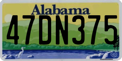 AL license plate 47DN375