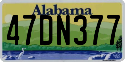 AL license plate 47DN377