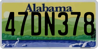 AL license plate 47DN378