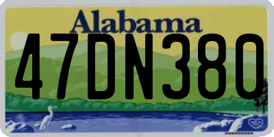 AL license plate 47DN380