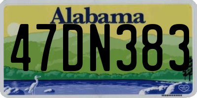 AL license plate 47DN383