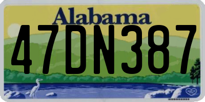 AL license plate 47DN387