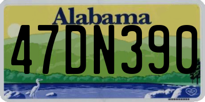 AL license plate 47DN390