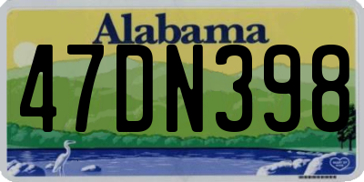 AL license plate 47DN398