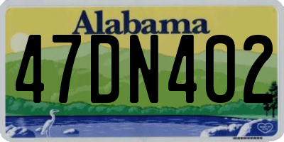 AL license plate 47DN402