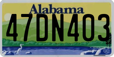 AL license plate 47DN403