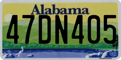 AL license plate 47DN405