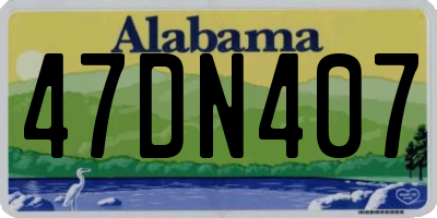 AL license plate 47DN407