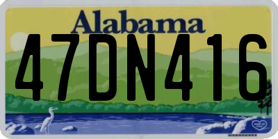 AL license plate 47DN416