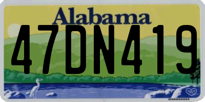 AL license plate 47DN419