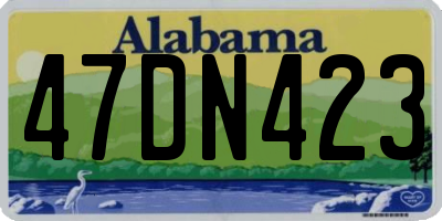 AL license plate 47DN423