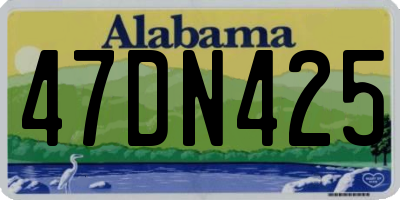 AL license plate 47DN425