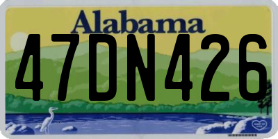 AL license plate 47DN426