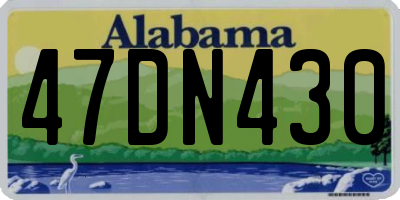 AL license plate 47DN430