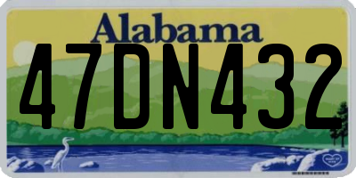 AL license plate 47DN432