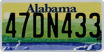 AL license plate 47DN433