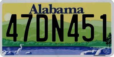 AL license plate 47DN451