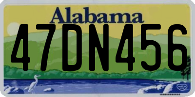 AL license plate 47DN456