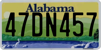 AL license plate 47DN457
