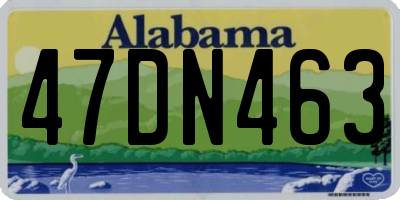 AL license plate 47DN463