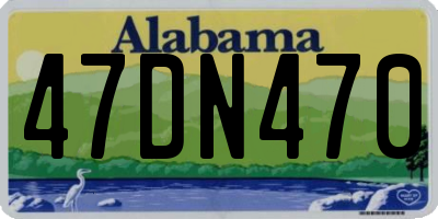 AL license plate 47DN470
