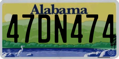 AL license plate 47DN474