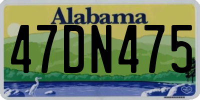 AL license plate 47DN475