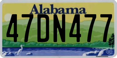 AL license plate 47DN477
