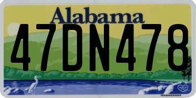 AL license plate 47DN478