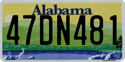 AL license plate 47DN481