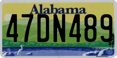AL license plate 47DN489